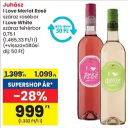 Spar Juhász I Love Merlot Rosé / I Love White ajánlat