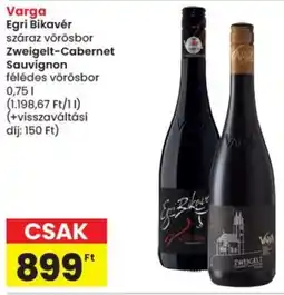 Spar Varga Egri Bikavér / Zweigelt-Cabernet Sauvignon ajánlat