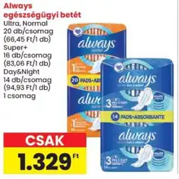 Spar Always egészségügyi betét ajánlat