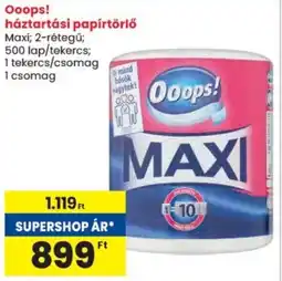Spar Ooops! háztartási papírtörlő ajánlat