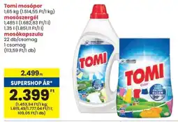 Spar Tomi mosópor, mosószergél, mosókapszula ajánlat
