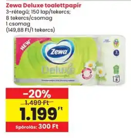 Spar Zewa Deluxe toalettpapír ajánlat