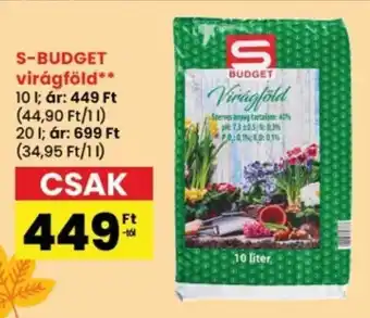 Spar S-BUDGET virágföld ajánlat