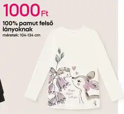 Pepco 100% pamut felső lányoknak ajánlat