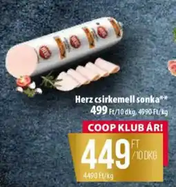Coop Herz csirkemell sonka ajánlat