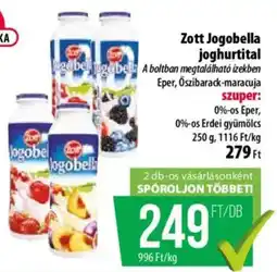 Coop Zott Jogobella joghurtital ajánlat