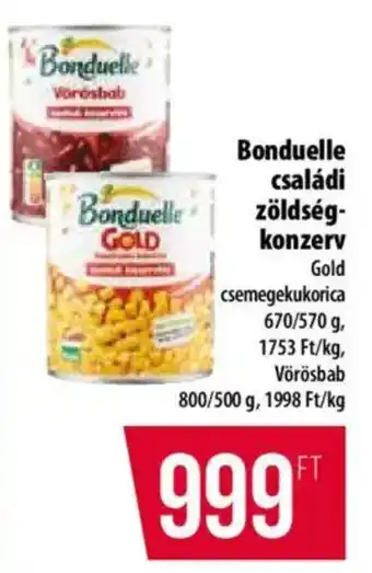 Coop Bonduelle családi zöldségkonzerv ajánlat