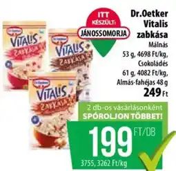 Coop Dr. Oetker Vitalis zabkása ajánlat