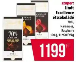 Coop Lindt Excellence étcsokoládé ajánlat