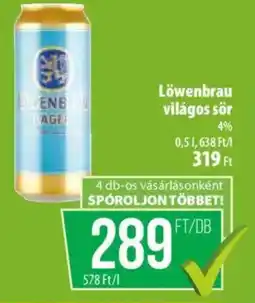 Coop Löwenbrau világos sör ajánlat