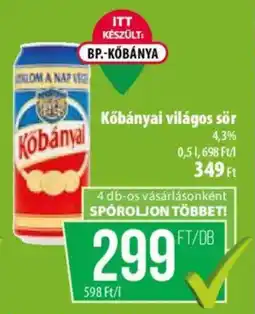 Coop Kőbányai világos sör ajánlat