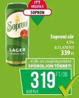 Coop Soproni sör ajánlat
