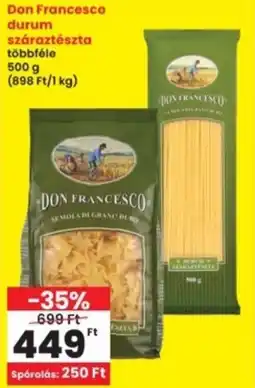 Interspar Don Francesco durum száraztészta ajánlat