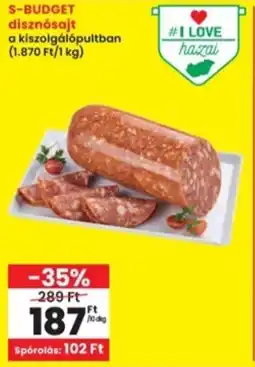 Interspar S-BUDGET disznósajt ajánlat