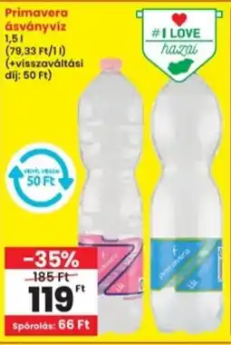 Interspar Primavera ásványvíz ajánlat