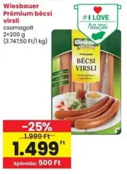 Interspar Wiesbauer Prémium bécsi virsli ajánlat