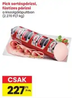 Interspar Pick sertéspárizsi, füstízes párizsi ajánlat