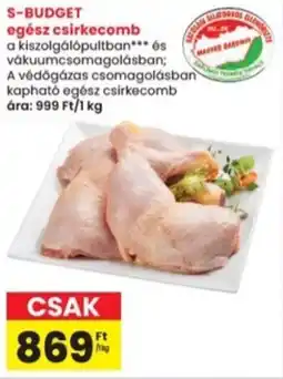 Interspar S-BUDGET egész csirkecomb ajánlat