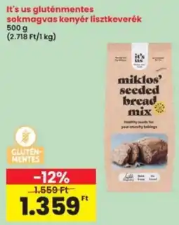 Interspar It's us gluténmentes sokmagvas kenyér lisztkeverék ajánlat