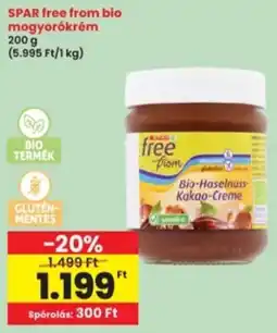 Interspar SPAR free from bio mogyorókrém ajánlat