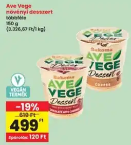 Interspar Ave Vege növényi desszert ajánlat