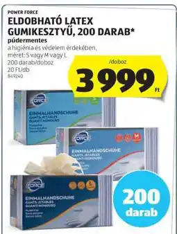 ALDI Eldobható latex gumikesztyű, 200 darab ajánlat