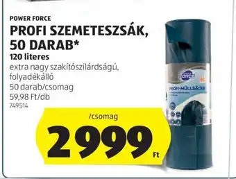ALDI POWER FORCE Profi Szemeteszsák, 50 darab ajánlat