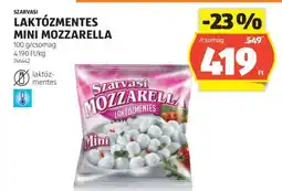 ALDI Szárvasi Laktózmentes Mini Mozzarella ajánlat