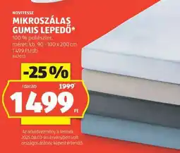 ALDI Novitesse Mikroszálas Gumis Lepedő ajánlat