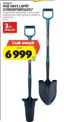 ALDI Ásó vagy lapát gyökérfűrésszel ajánlat