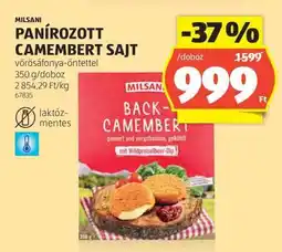 ALDI MILSANI PANÍROZOTT CAMEMBERT SAJT ajánlat