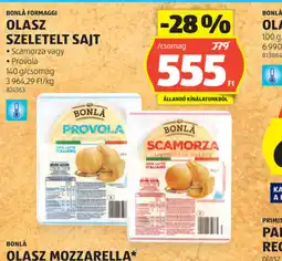 ALDI Bonla Formaggi Olasz Szeletelt Sajt ajánlat