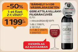 Auchan Gere Attila Villányi Filigrán Cuvée ajánlat