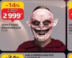 Auchan Véres fogú ördögmaszk ajánlat