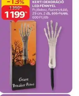 Auchan Halloween kéz kerti dekoráci LED fénnyel ajánlat