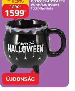 Auchan Halloween boszorkányfazék formájú bögre ajánlat
