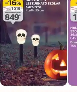 Auchan Halloween leszúrhat szolár koponya ajánlat