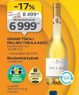 Auchan Grand Tokaj Millieu Tokaji Aszú ajánlat