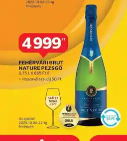 Auchan Fehérvári Brut Nature Pezsgő ajánlat