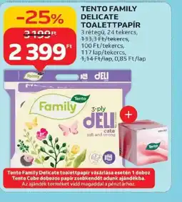 Auchan Tento Family Delicate Toalettpapír ajánlat