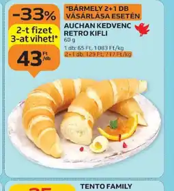 Auchan Auchan Kedvenc Retro Kifli ajánlat