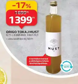 Auchan Origo Tokaj Must ajánlat
