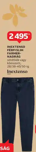 Auchan Inextenso férfi slim farmernadrág ajánlat