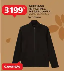 Auchan INEXTENSO Férfi zippes, polár pulóver ajánlat