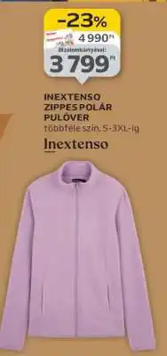 Auchan INEXTENSO ZIPPES POLÁR PULÓVER ajánlat