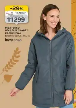 Auchan INEXTENSO NŐI BÉLELT KABÁT KAPUCNIVAL ajánlat