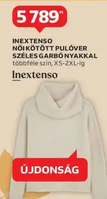 Auchan Inextenso Női Kötött Pulóver Széles Garbó Nyakkal ajánlat