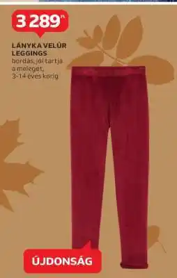 Auchan LÁNYKA VELÚR LEGGINGS ajánlat