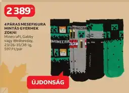 Auchan 4 PÁRAS MESEFIGURA MINTÁS GYERMEK ZOKNI ajánlat