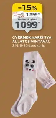 Auchan GYERMEK HARISNYA ÁLLATOS MINTÁVAL ajánlat